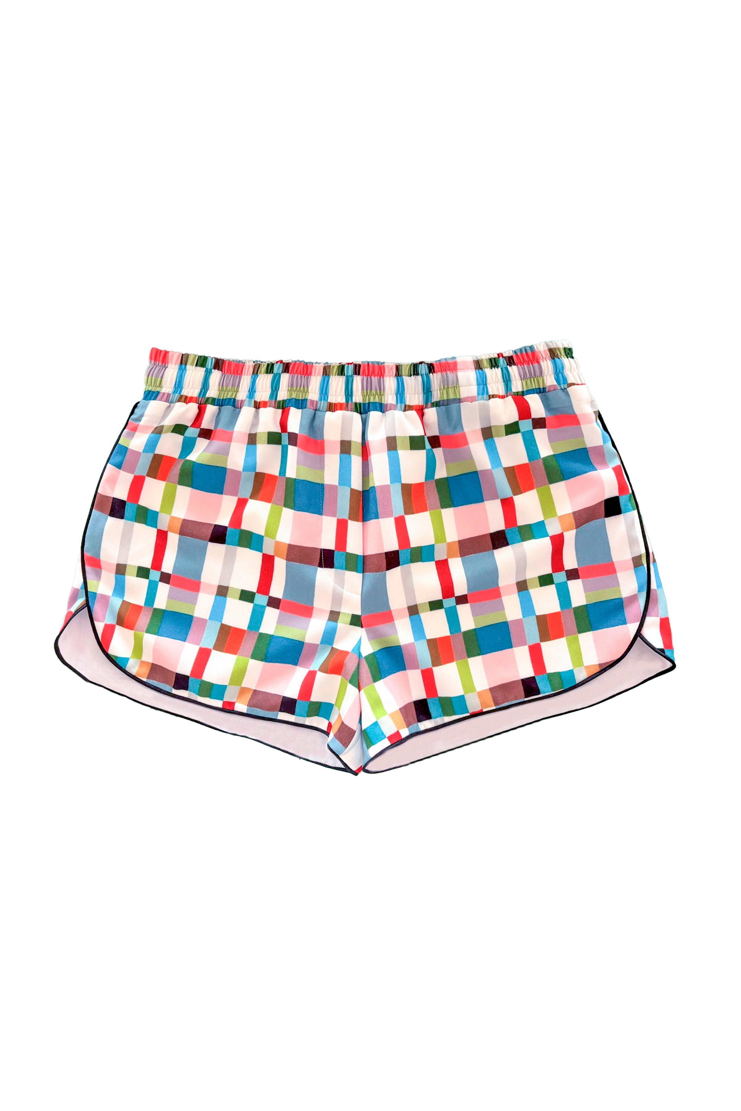Mini Boxy Shorts Chess