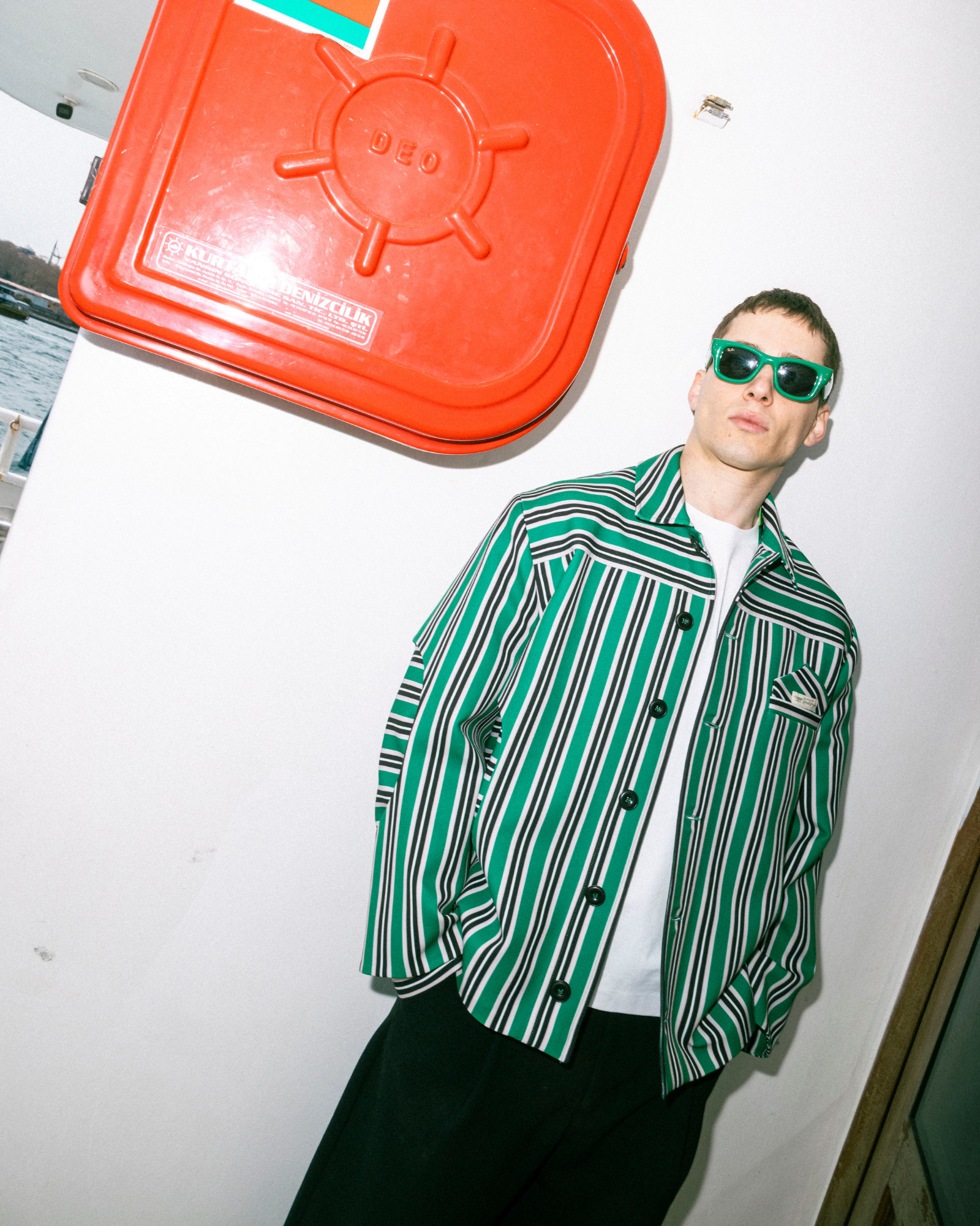 ColoReve x Probably I Striped Hole Jacket for Him