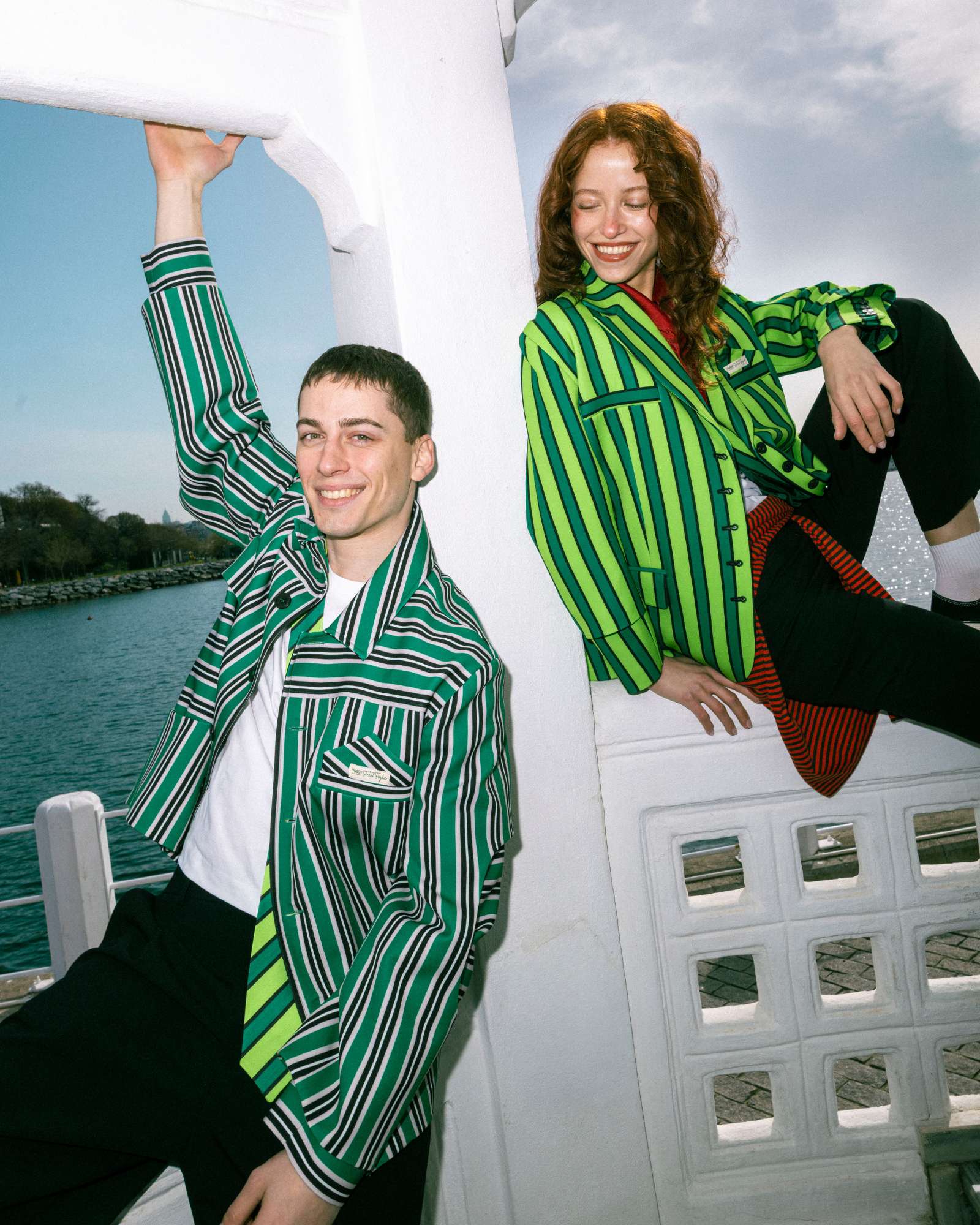 ColoReve x Probably I Striped Hole Jacket for Him