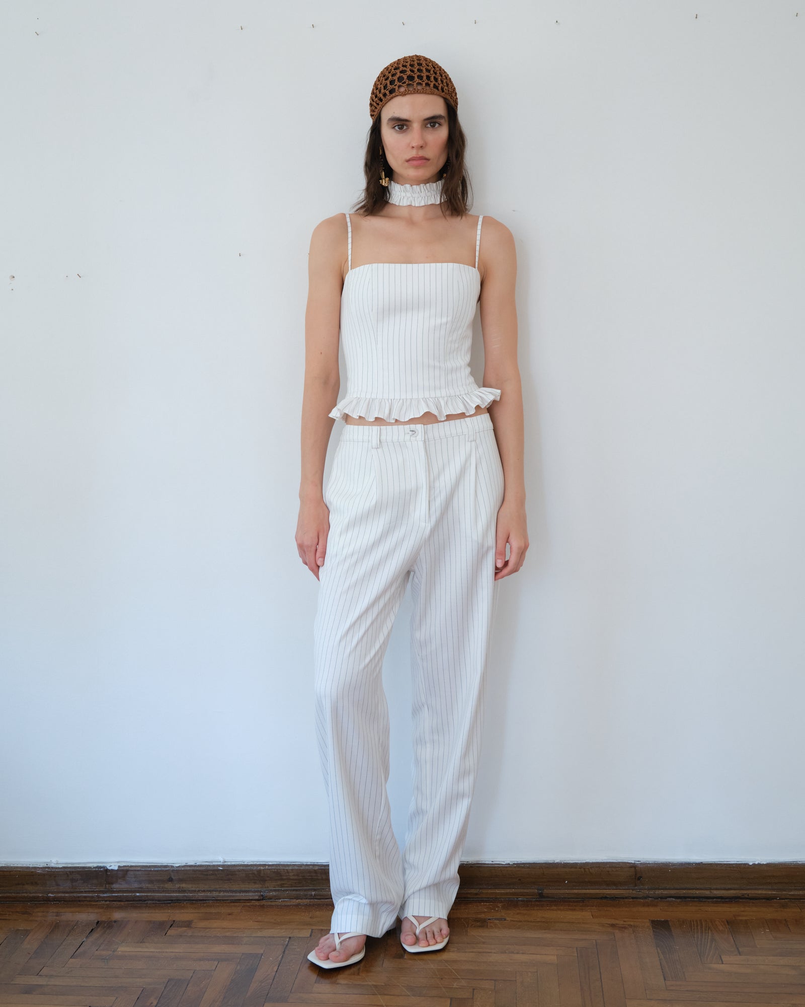 Lady Corset White Striped