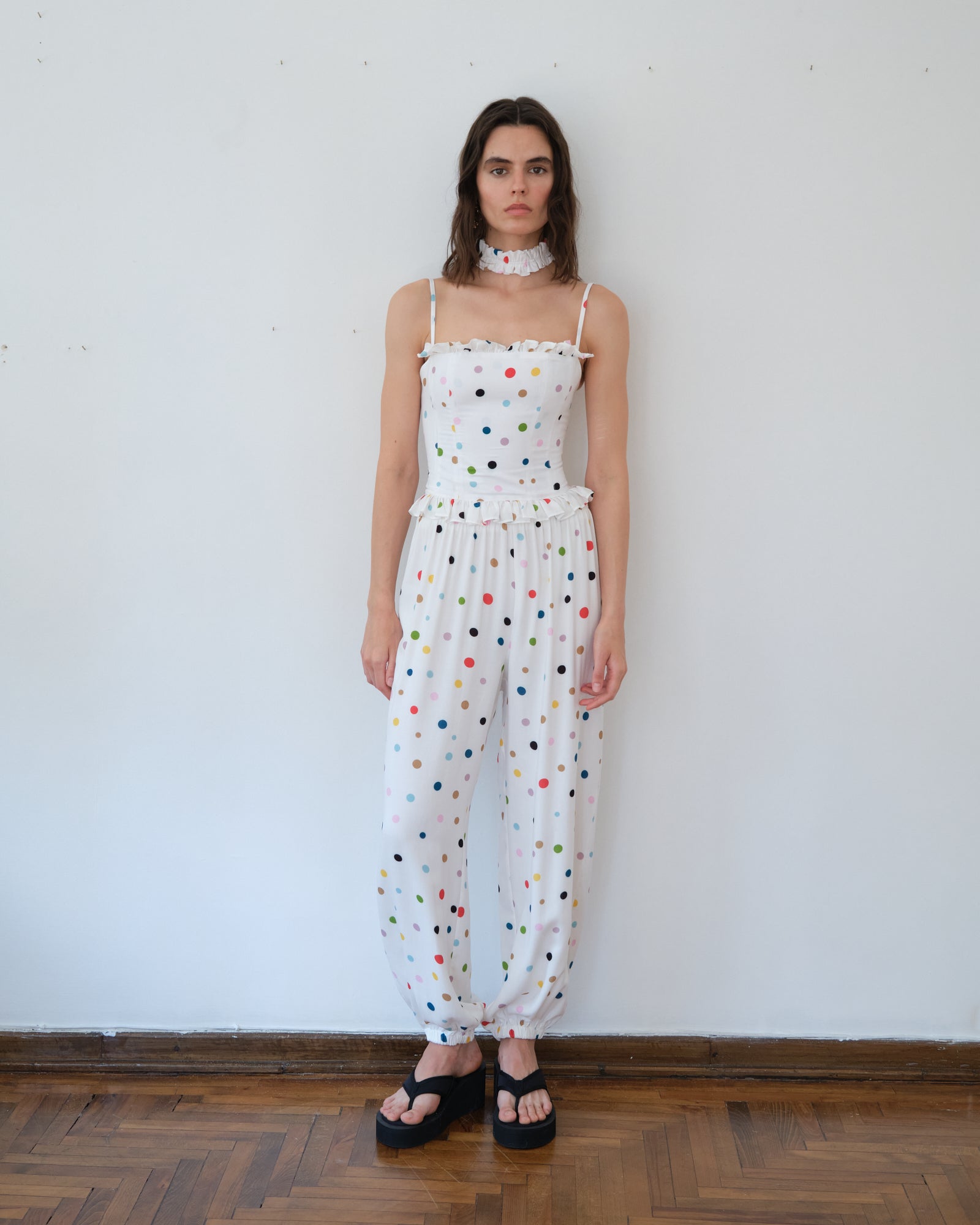 Lolita Corset White Dot