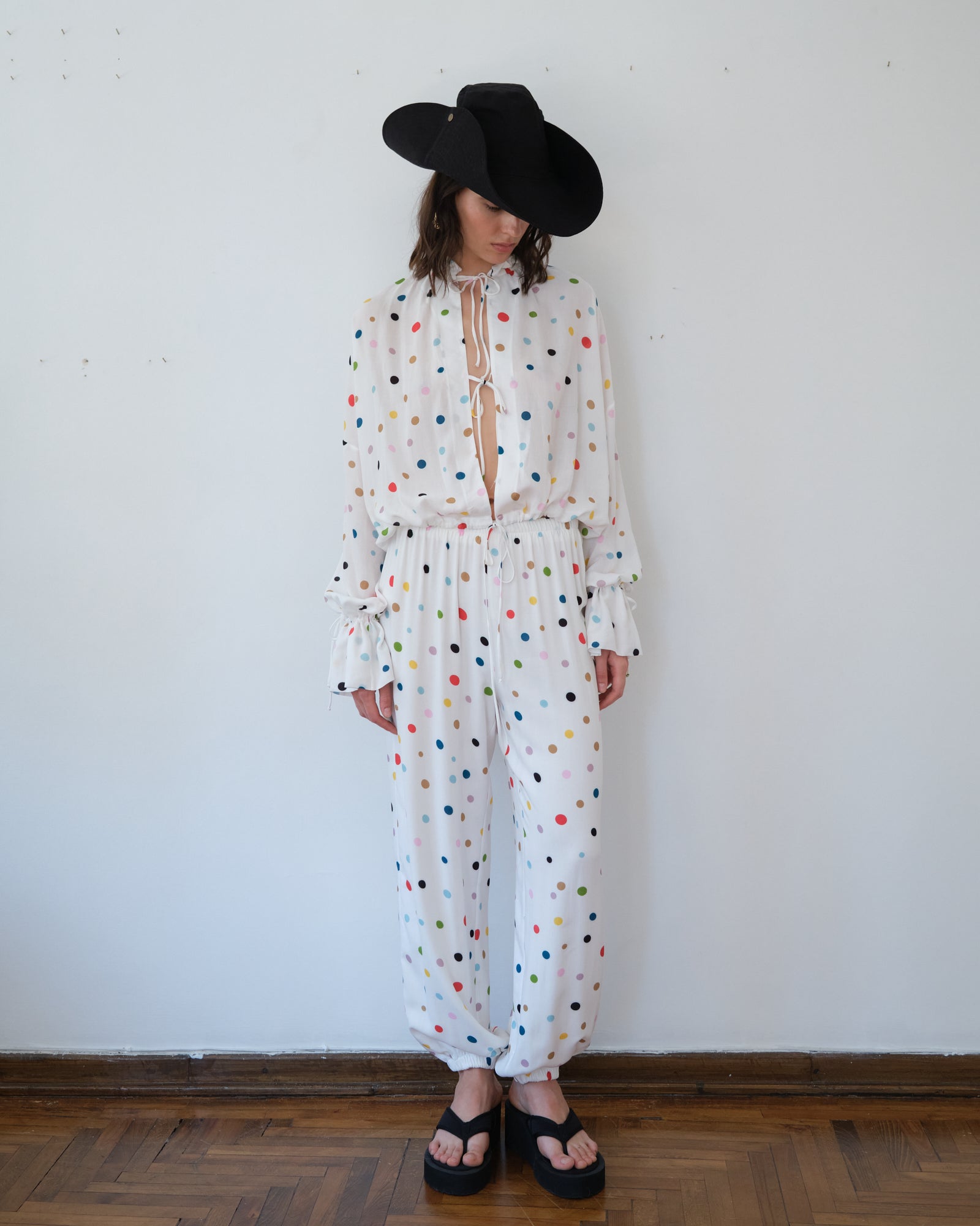 Day Pants White Dot