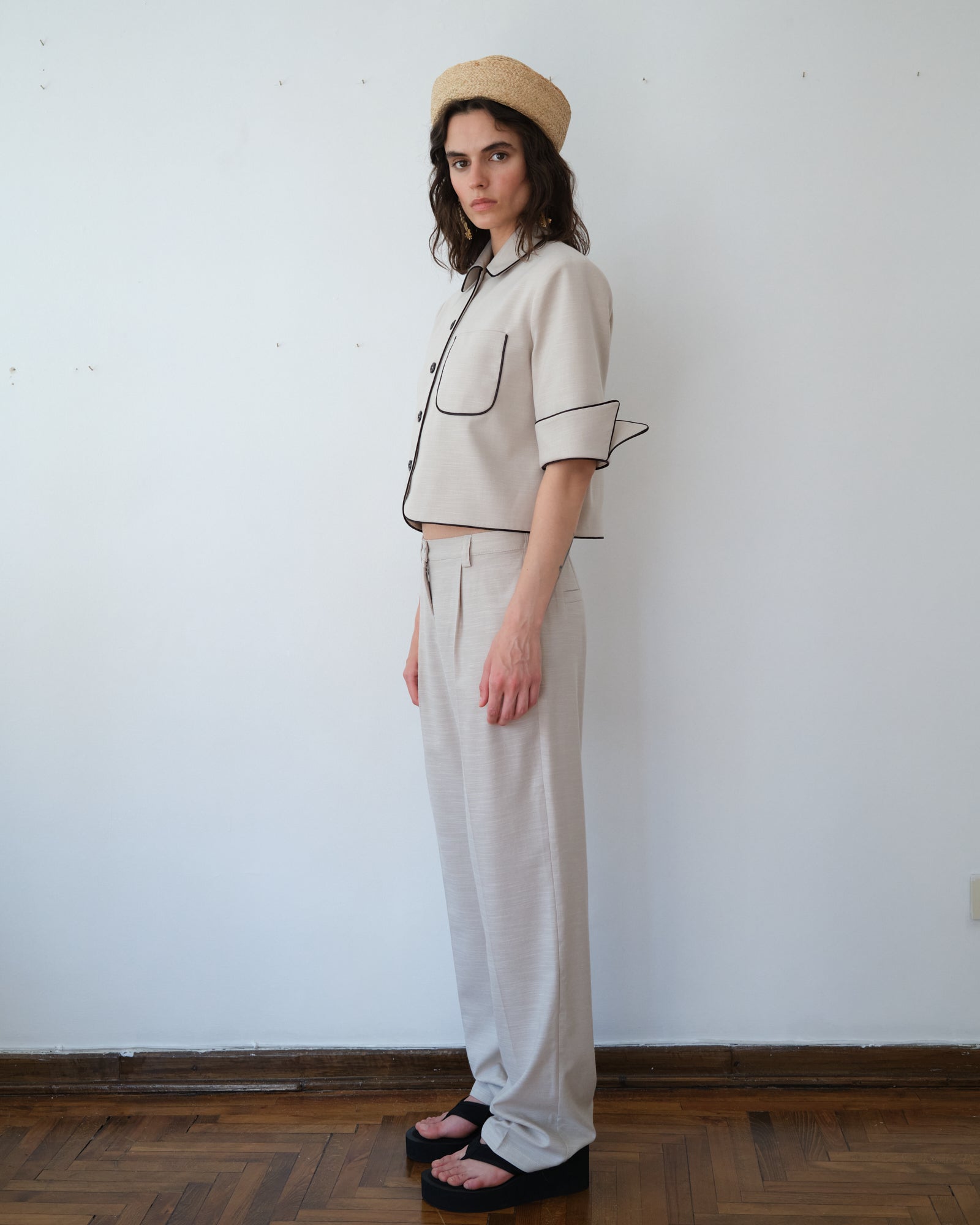 Chess Blazer Beige