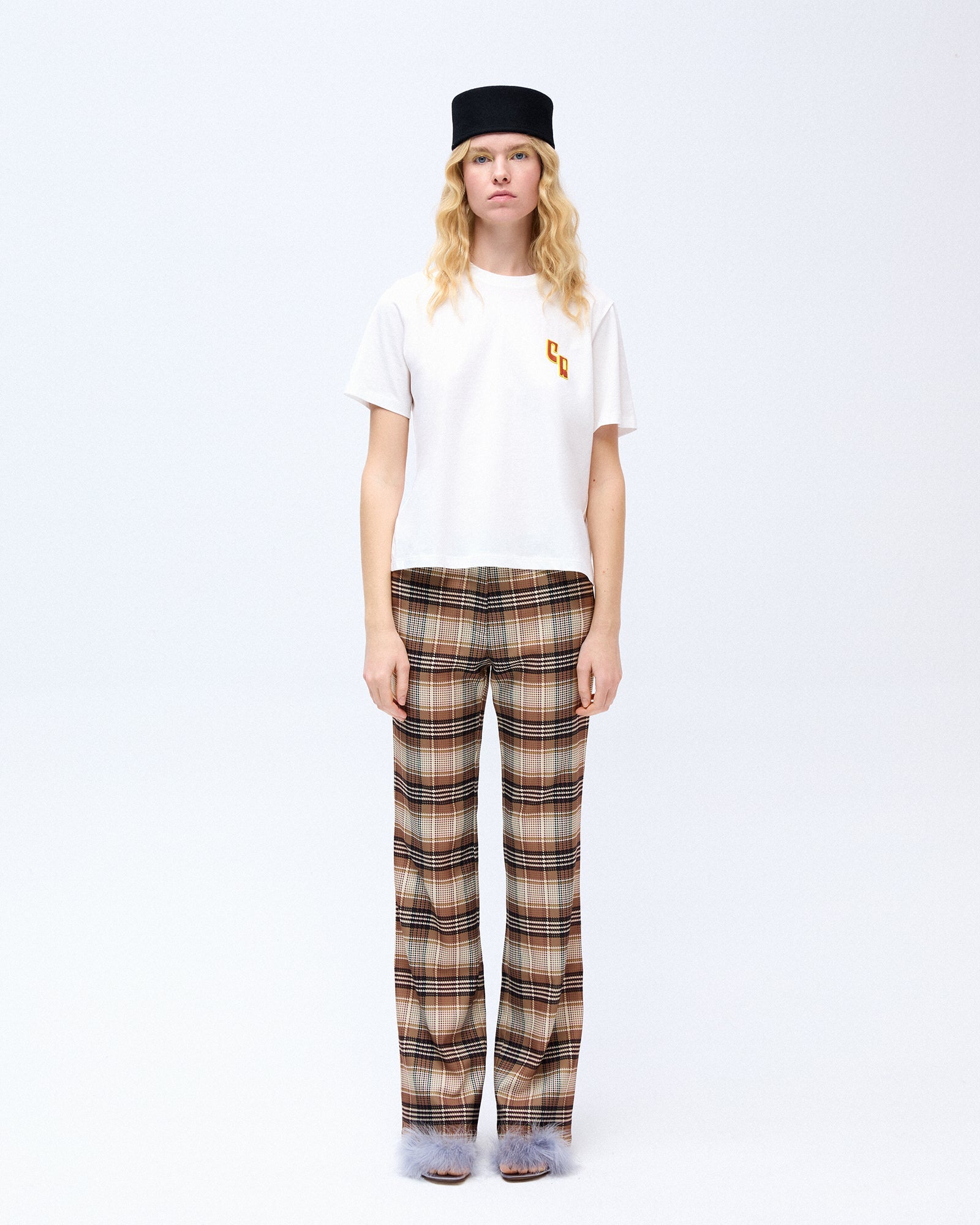 Plaid Flare Pants
