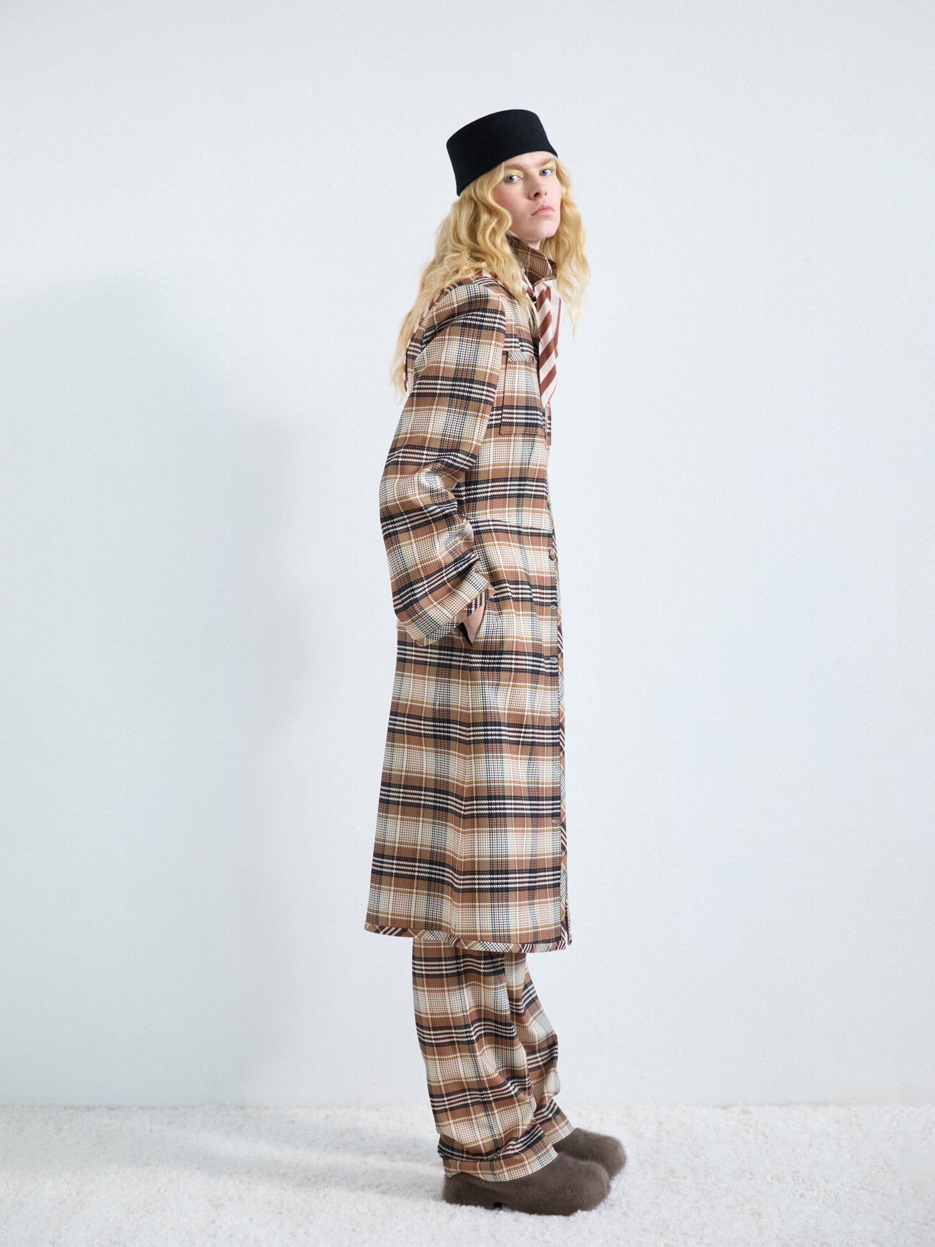 Plaid Flare Pants