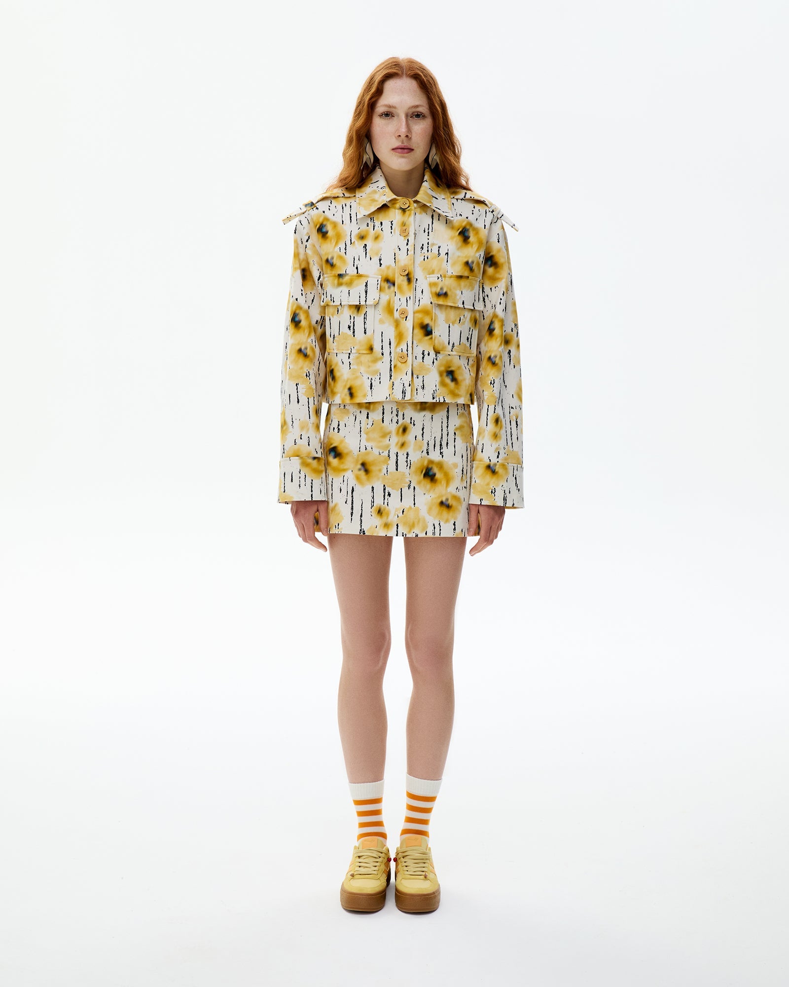 Printed Gabardine Jacket