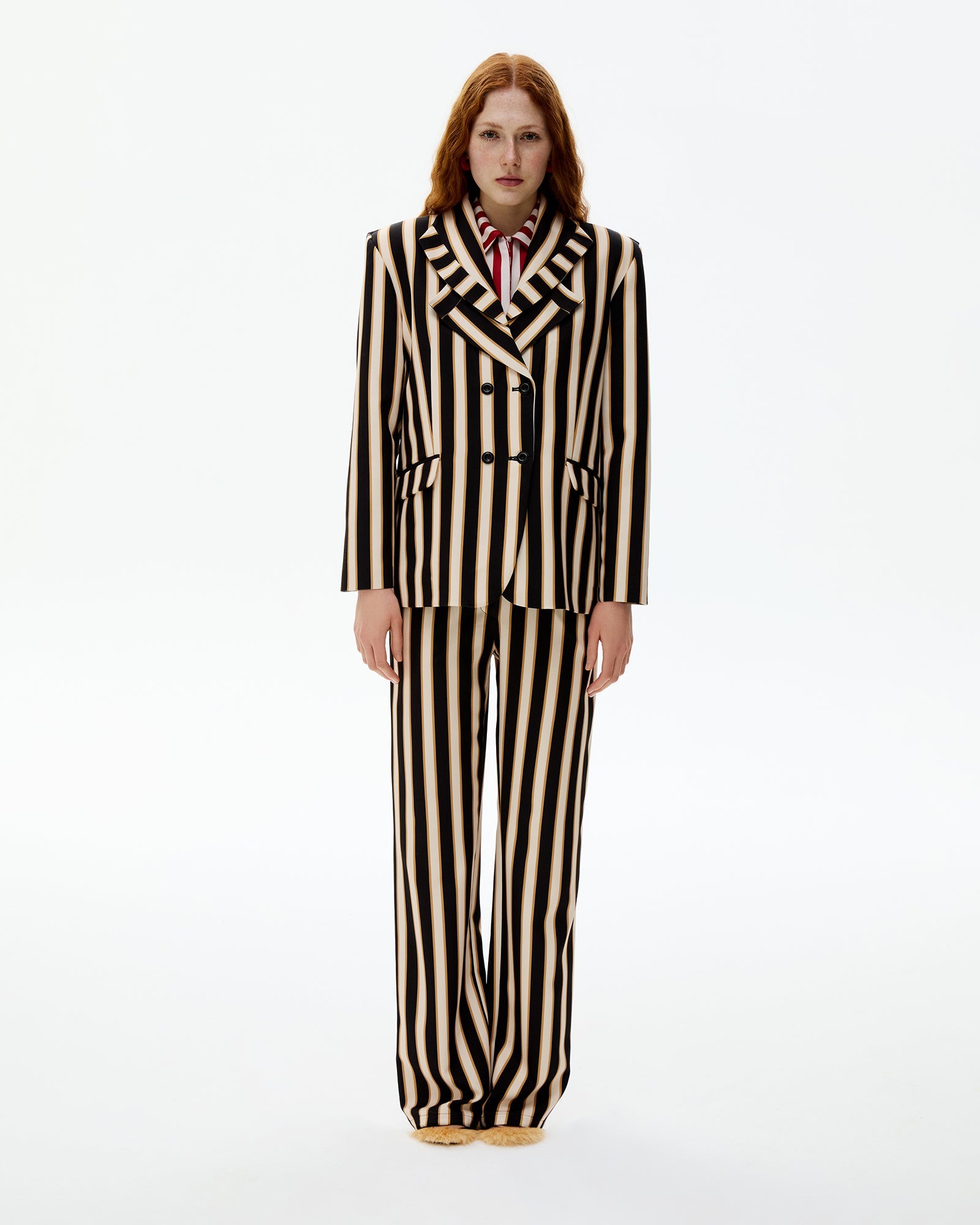 Brown Striped Blazer