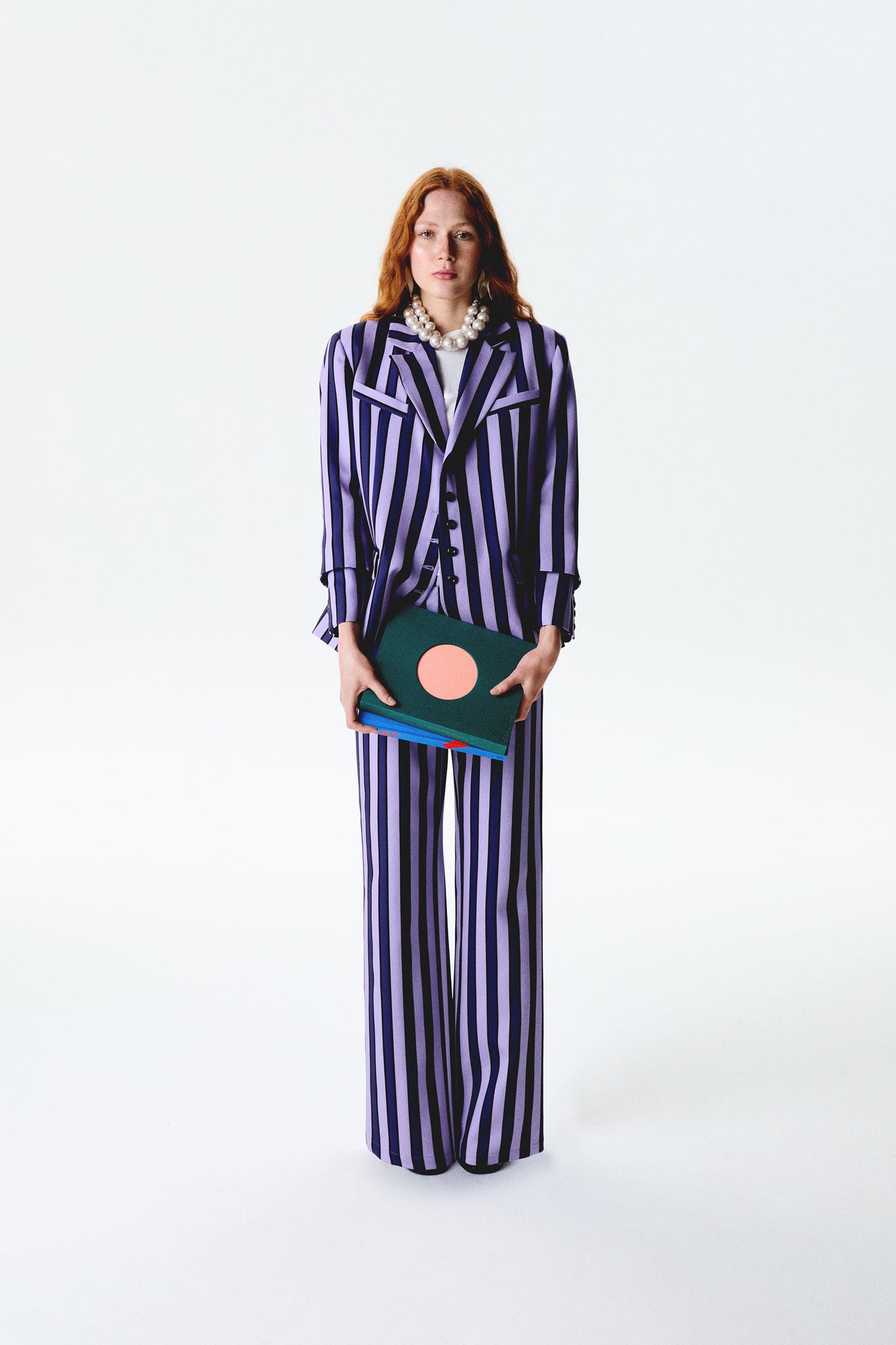 Purple Striped Pants