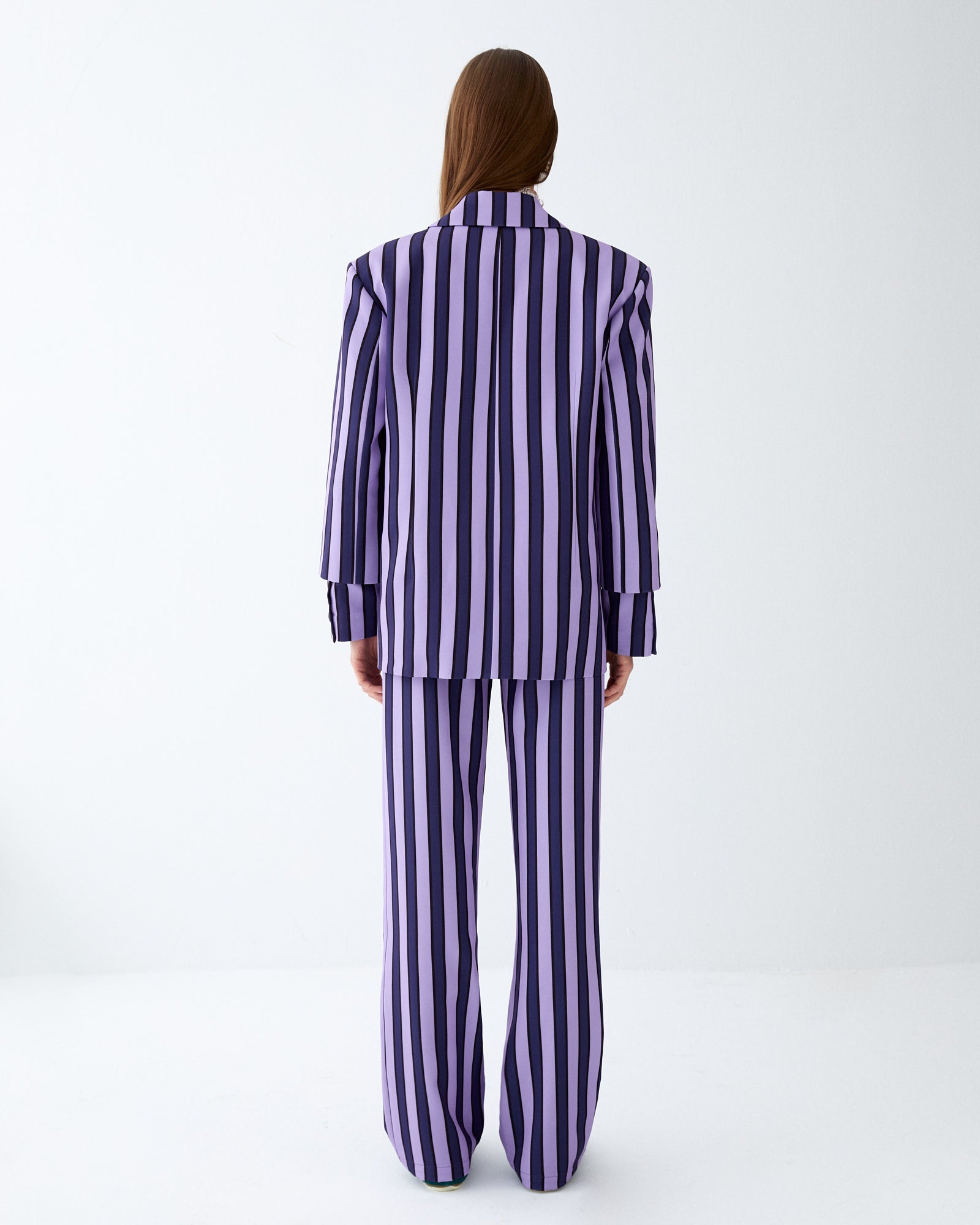 Purple Striped Pants