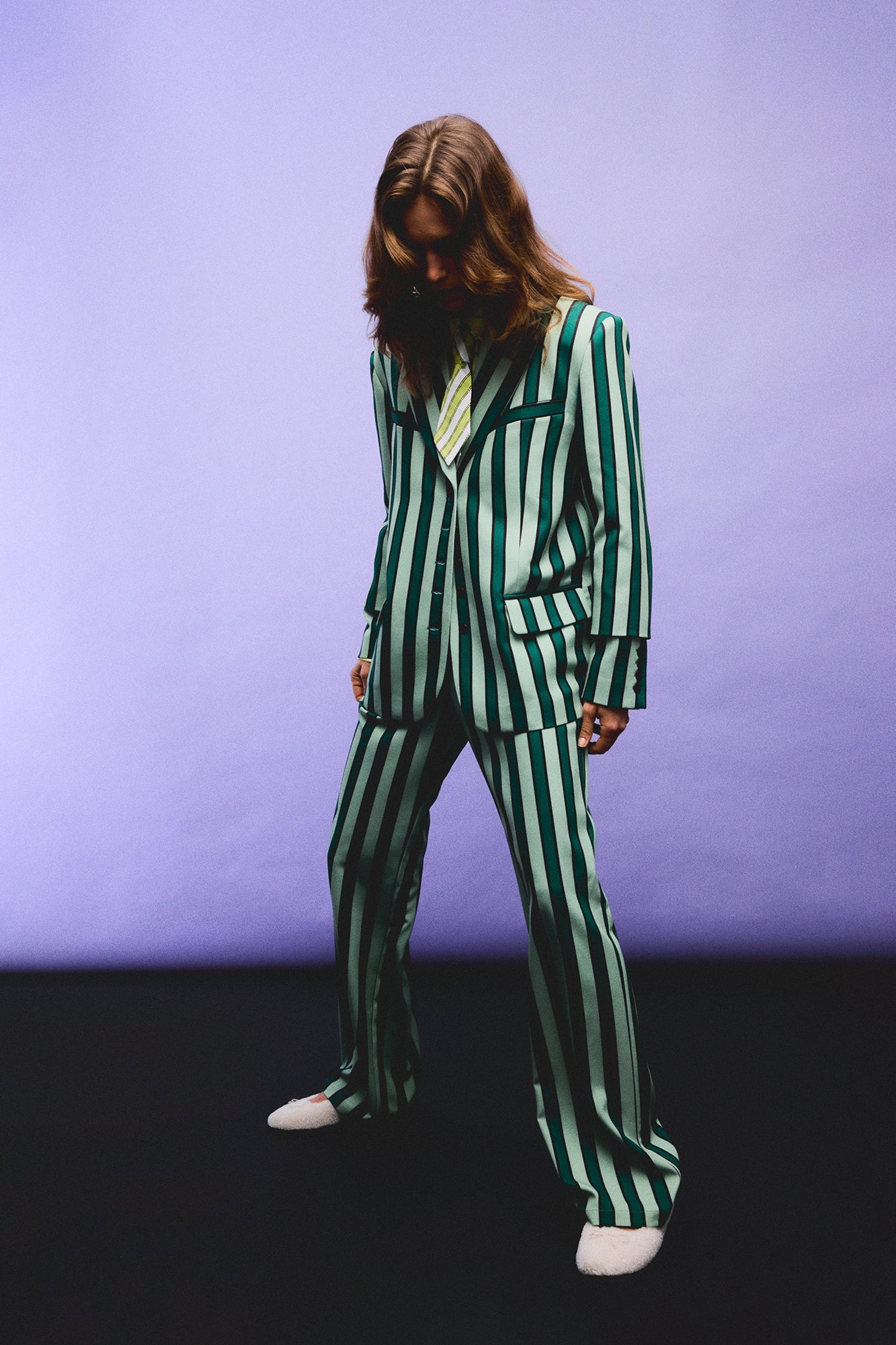 Green Striped Pants