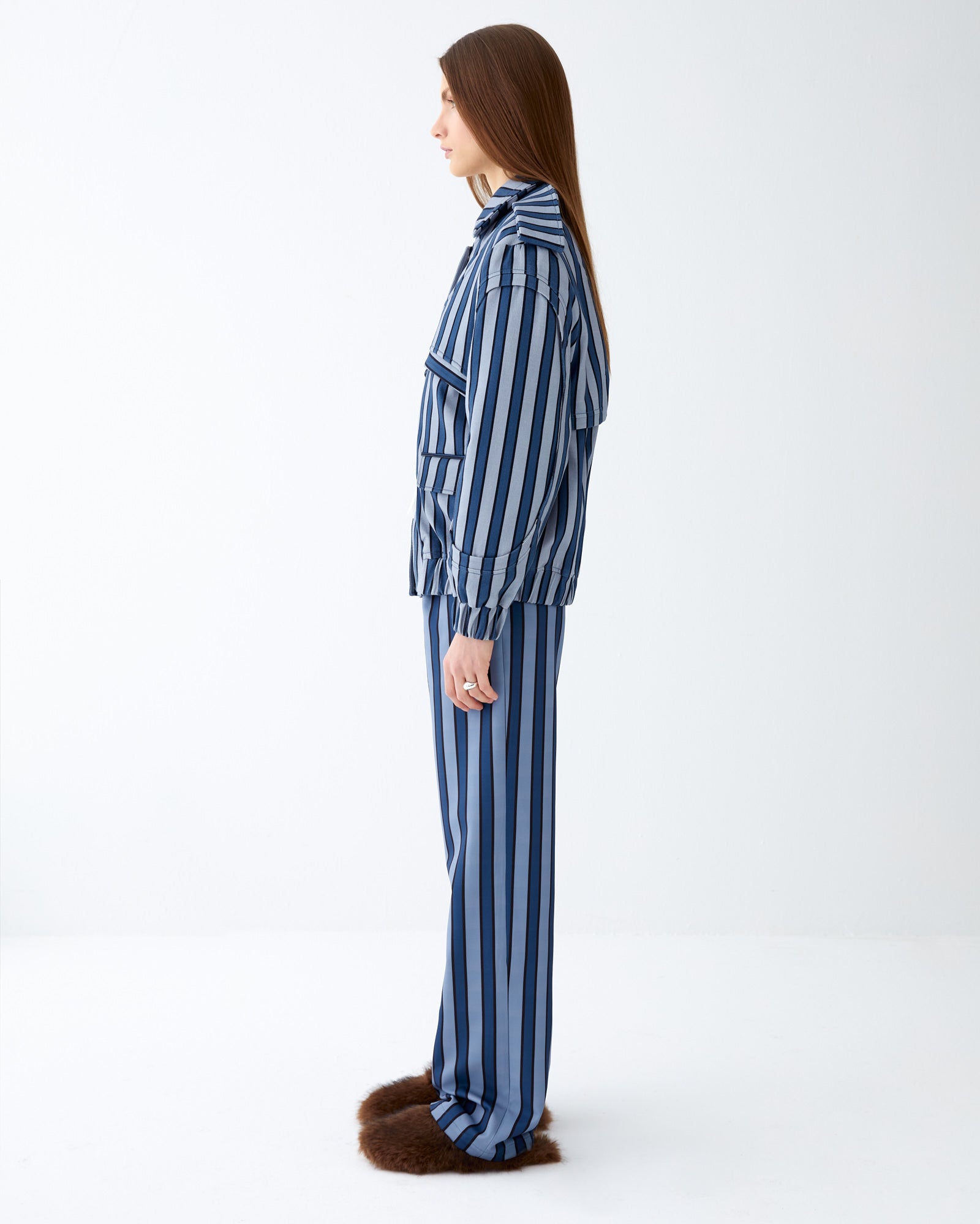Blue Striped Pants