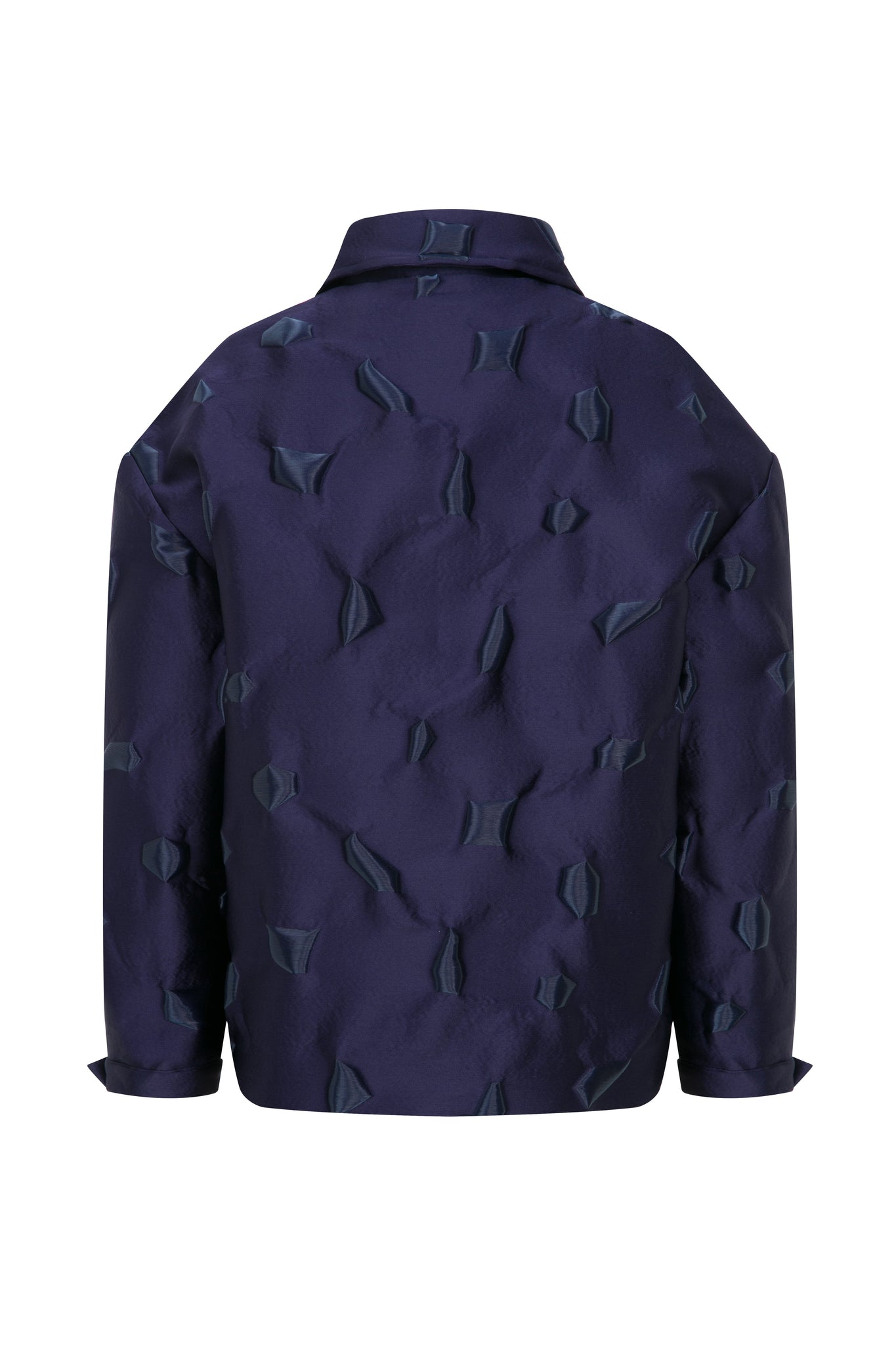 Purple Textured Puffer Jacket