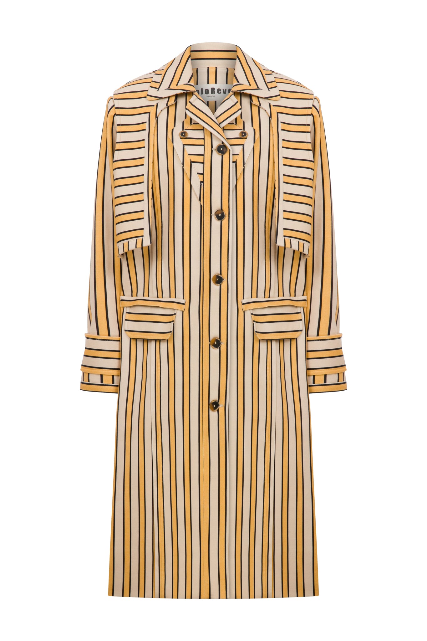 Striped Trench Coat