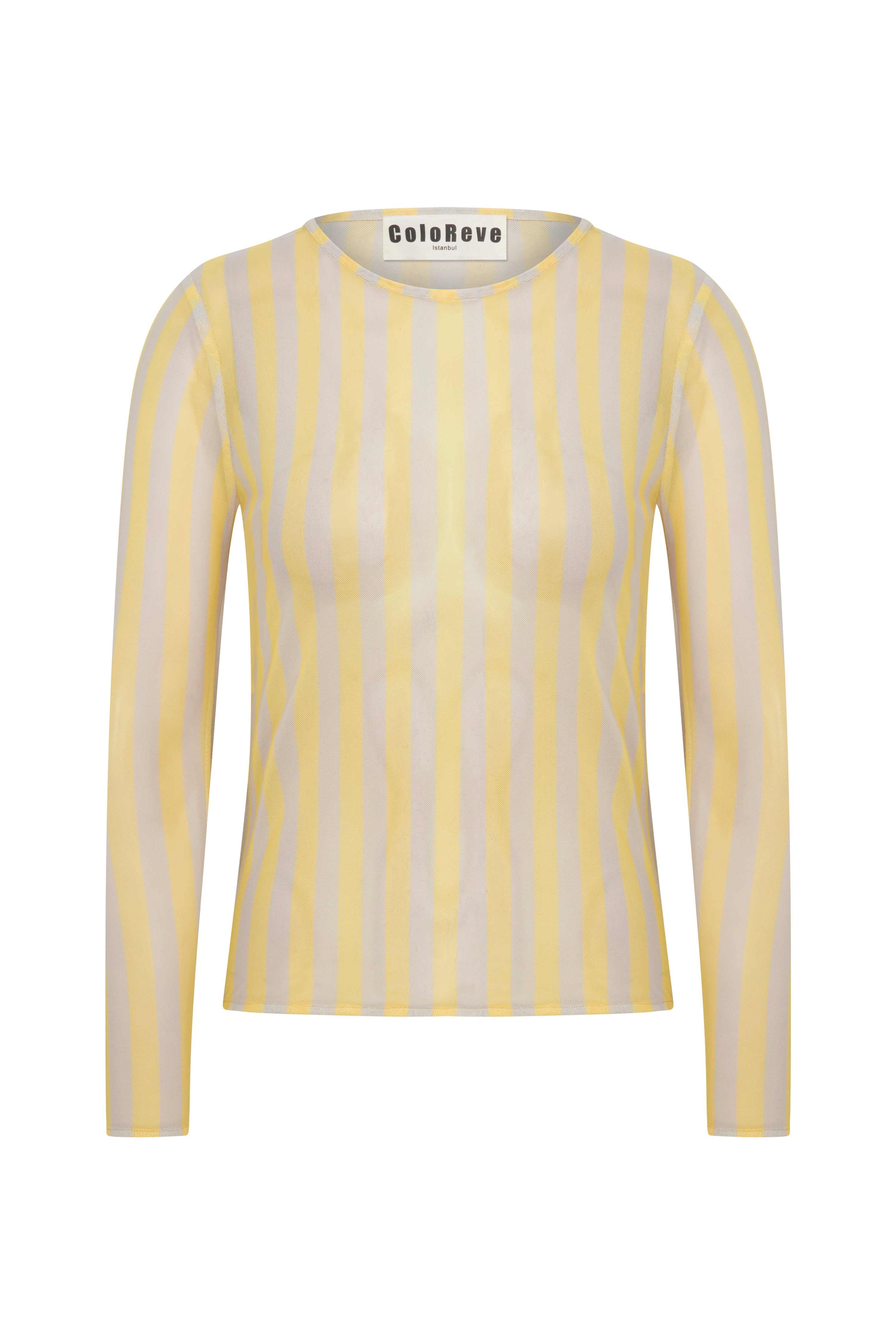Printed Mesh Long Sleeve T-Shirt