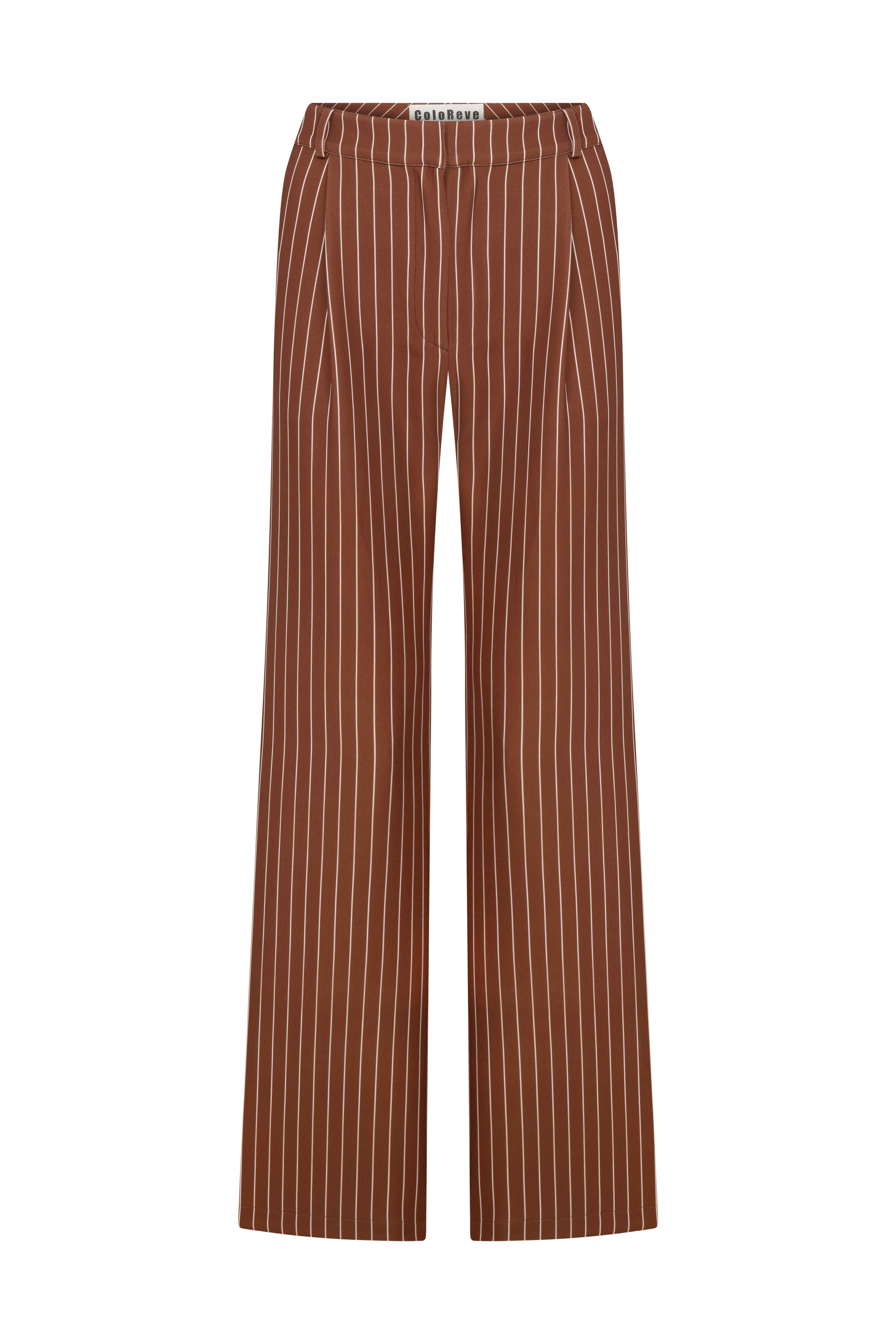 Brown Striped Pants