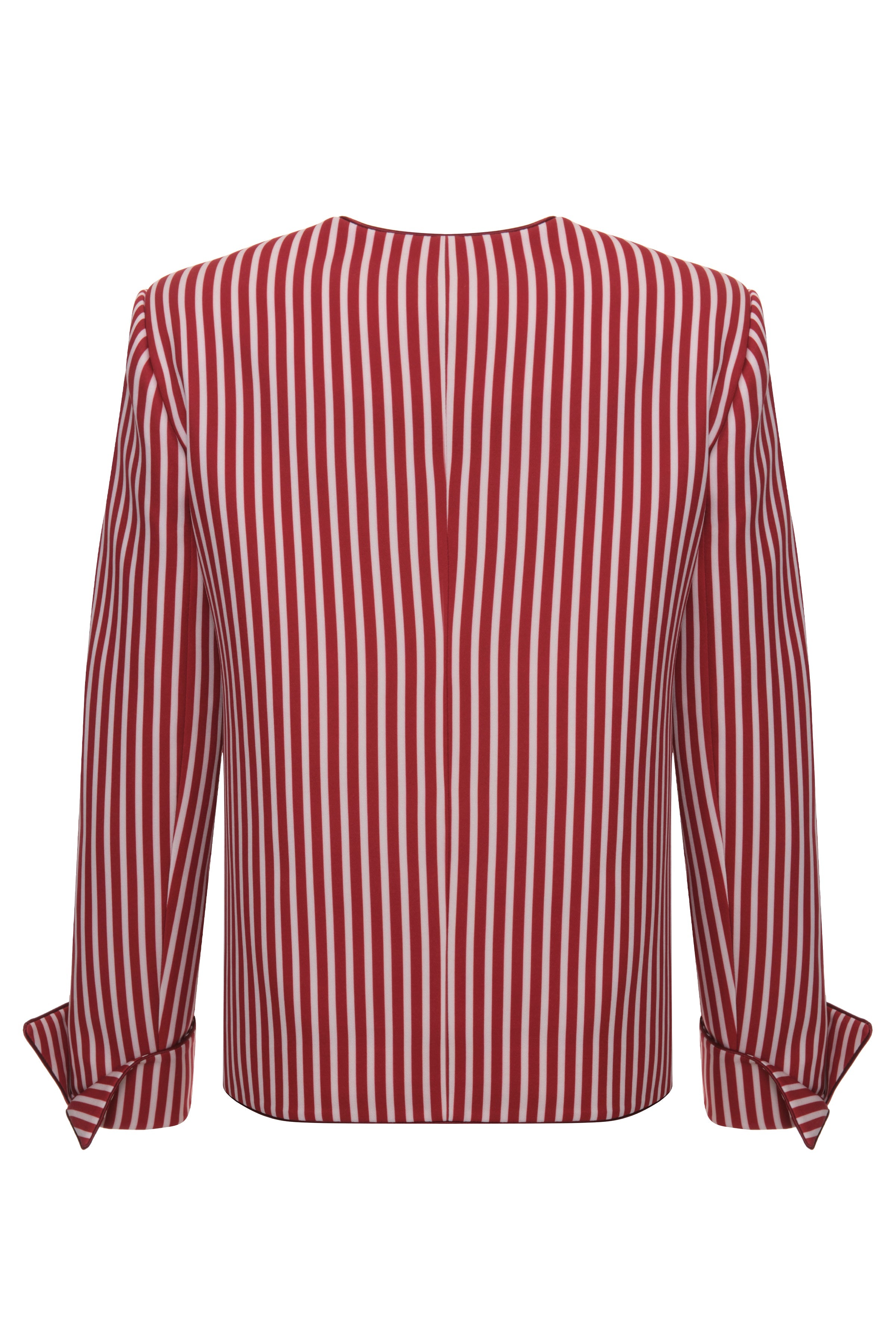 Striped Mini Blazer Red
